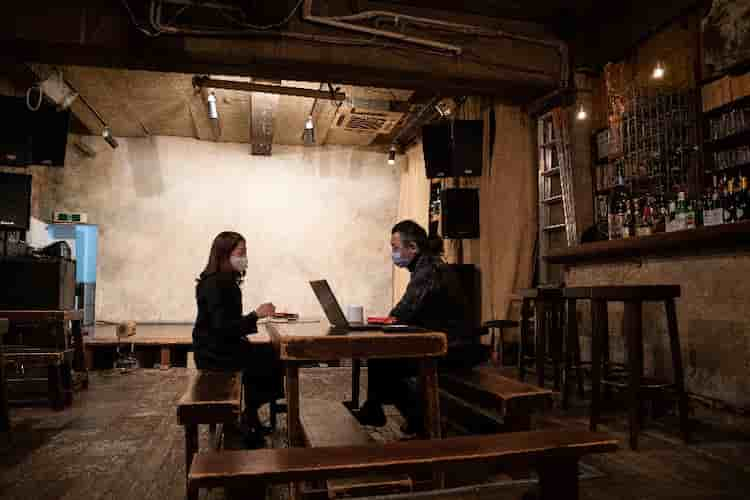 Sudo at his venue in conversation with the author